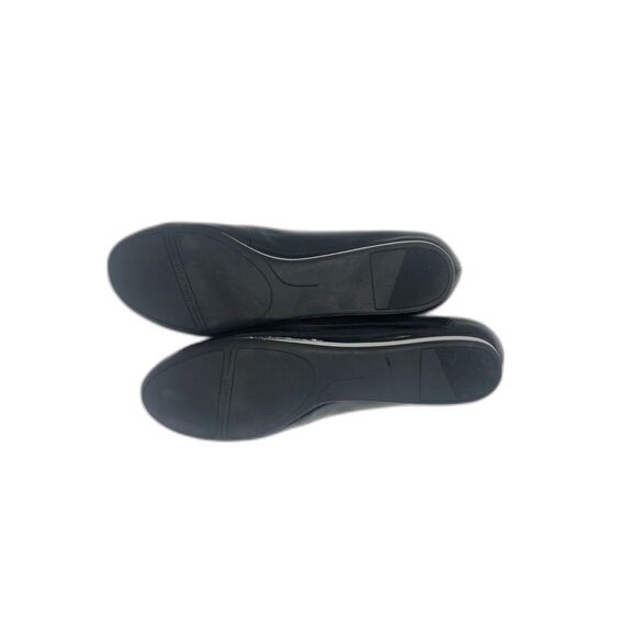 New w/box Nine West Black Faux Patent Leather Mod Flat US 10M - Picture 11 of 13